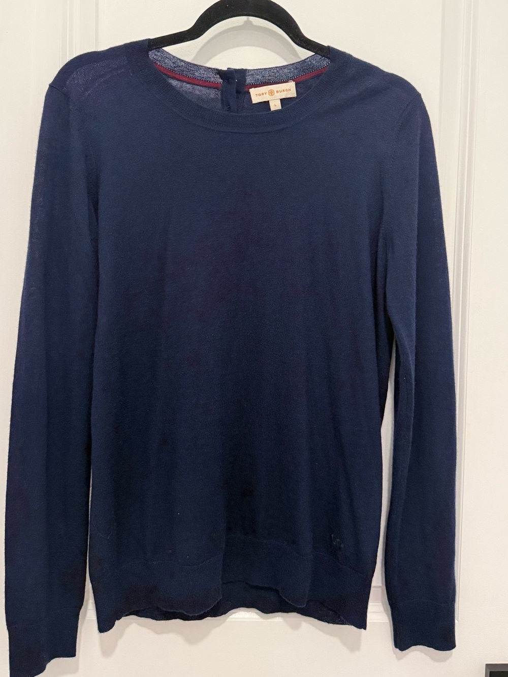 Tory Burch Iberia Navy Cashmere Sweater